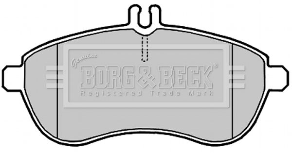 BORG & BECK stabdžių trinkelių rinkinys, diskinis stabdys BBP2008